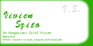 vivien szito business card
